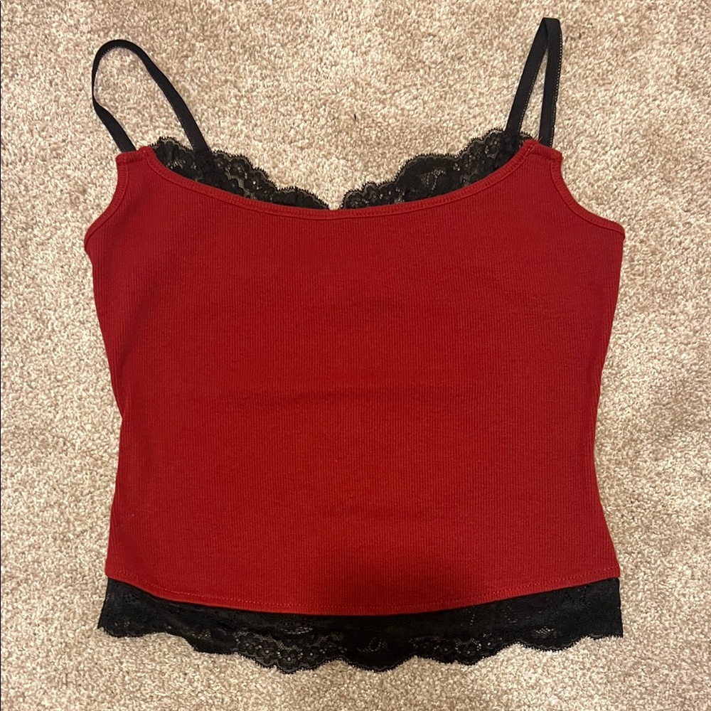 Scarlet Lace Trim Camisole